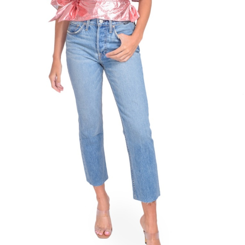 NOEND Denim Astoria High Rise Straight Crop Jean
